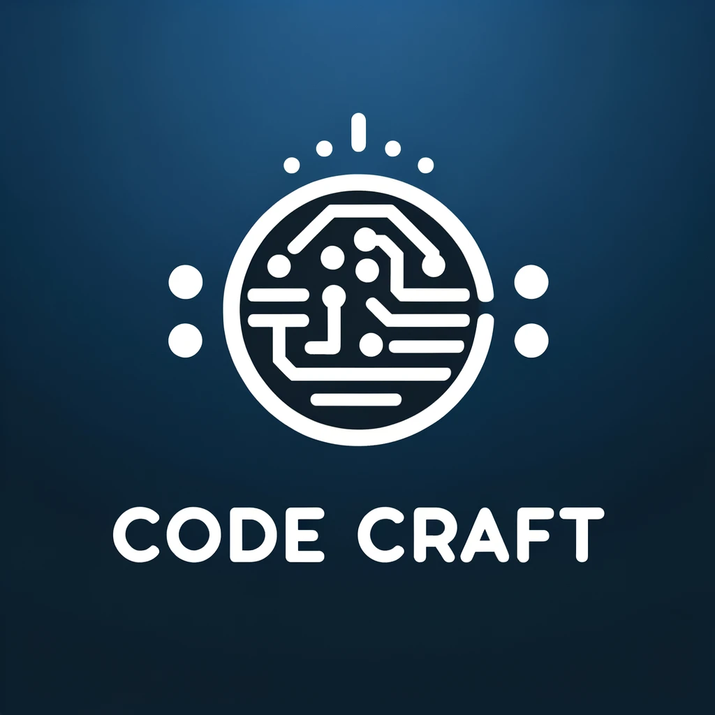 DALL·E 2024-06-01 20.31.00 - A simplified logo design for a tech club named Code Craft. The logo should feature minimalistic design elements with a focus on technology and codin